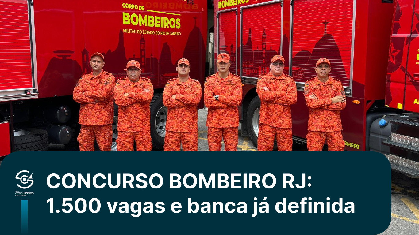 Concurso Bombeiro RJ 2026: 1.500 vagas, banca definida