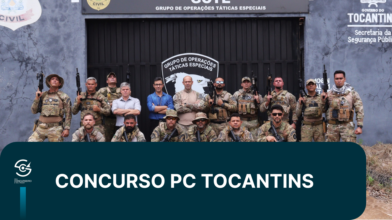 Concurso PC TO 2026: 452 vagas e banca em definição