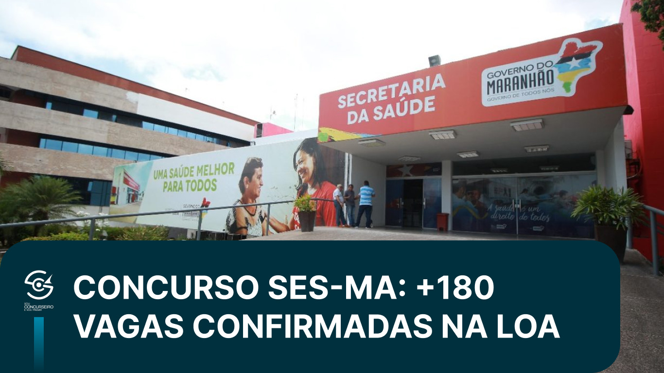 Concurso SES MA 2026: 189 vagas confirmadas na LOA
